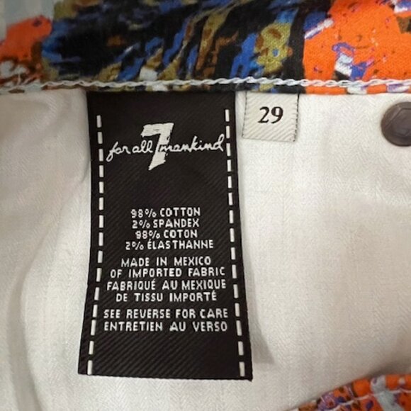 7 For All Mankind The Ankle Skinny Jeans In Floral Haze Print - Picture 7 of 7